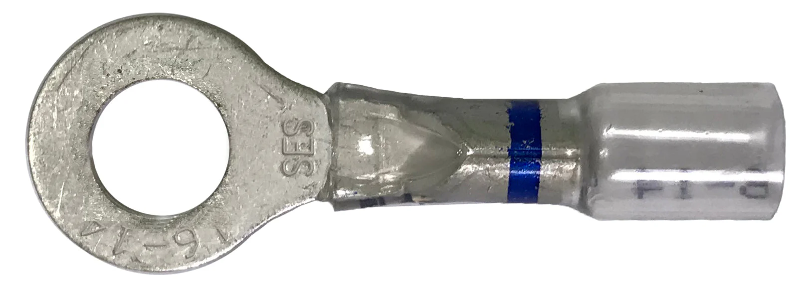 Optiseal Clear Heat Shrink & Crimp Blue Ring Terminal 16-14 Gauge 1/4 Stud - 10 to 500 Pack - Image 3