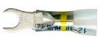 Optiseal Clear Heat Shrink & Crimp Yellow Spade Terminal 12-10 Gauge 1/4 Stud - 10 to 500 Pack - Image 2