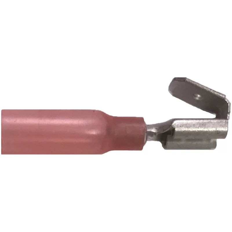 Heat Shrink & Crimp Red Piggyback Terminal Quick Disconnect 22-18 Gauge .250 Tab - 10 to 500 Pack