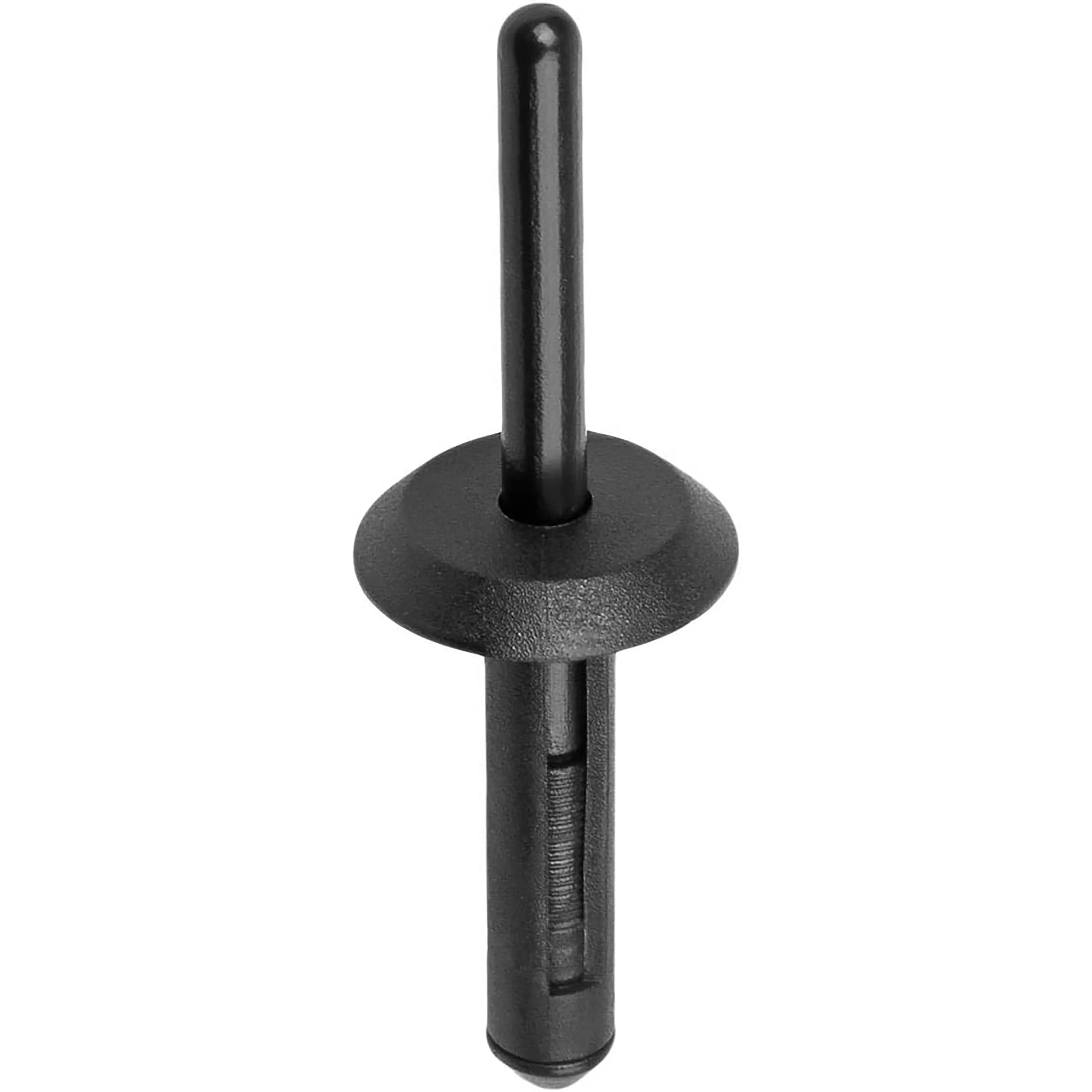 Black Nylon Blind Rivet Mandrel Retainer - 1/4" Dia. 1/2" Flange - 25 Pack - Image 3