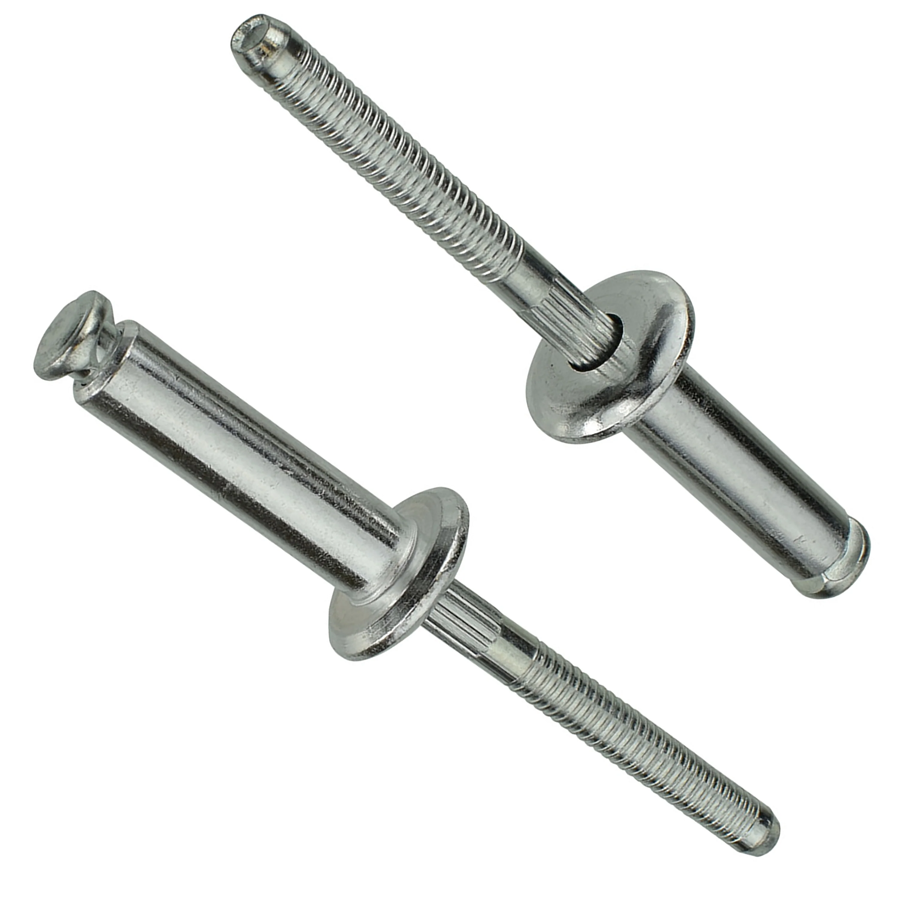 Aluminum Rivet Steel Mandrel Glass Stop Peel - 1/4" Diameter - 1/2" Flange - 25 Pack - Image 2