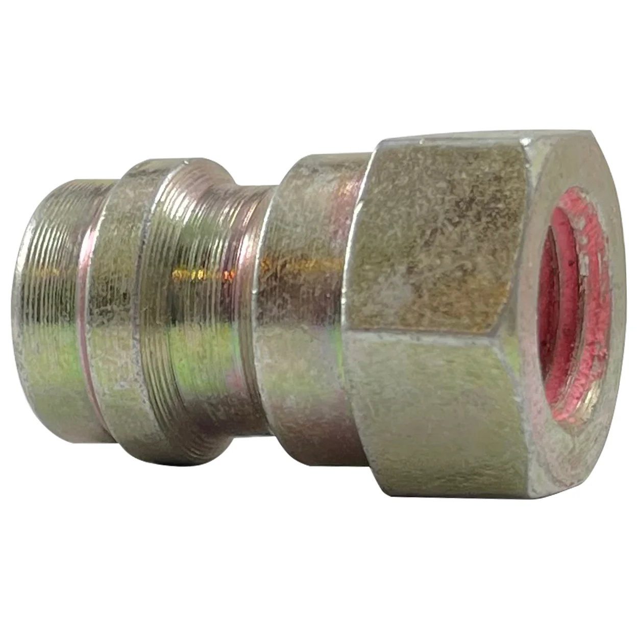 R-134a Steel With Valve Straight High Side Retrofit Adapter (1/4" Flare 7/16" SAE) - 5 Pack - Image 3