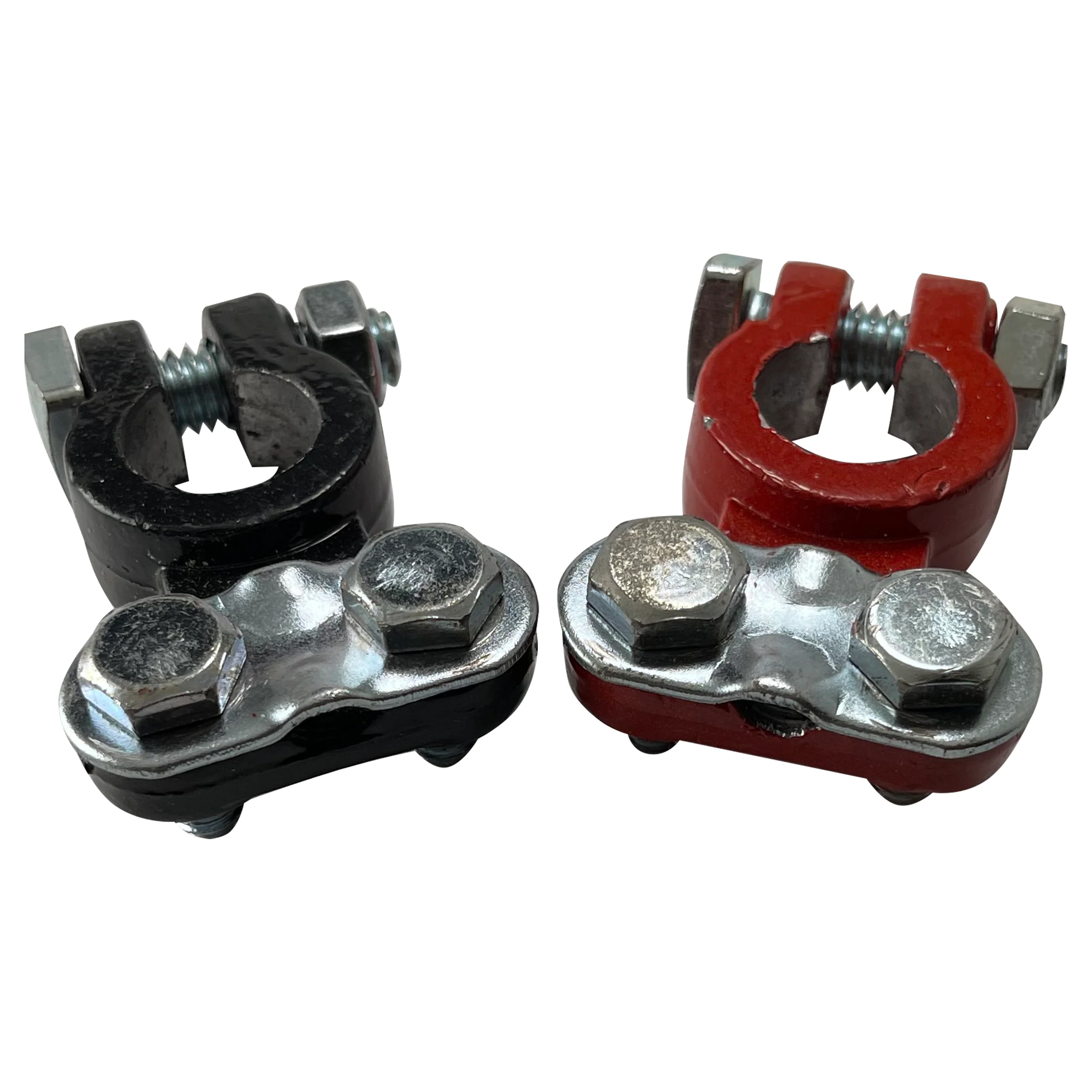 Red & Black Heavy-Duty Top Post Epoxy Coated Terminals Set - Image 3