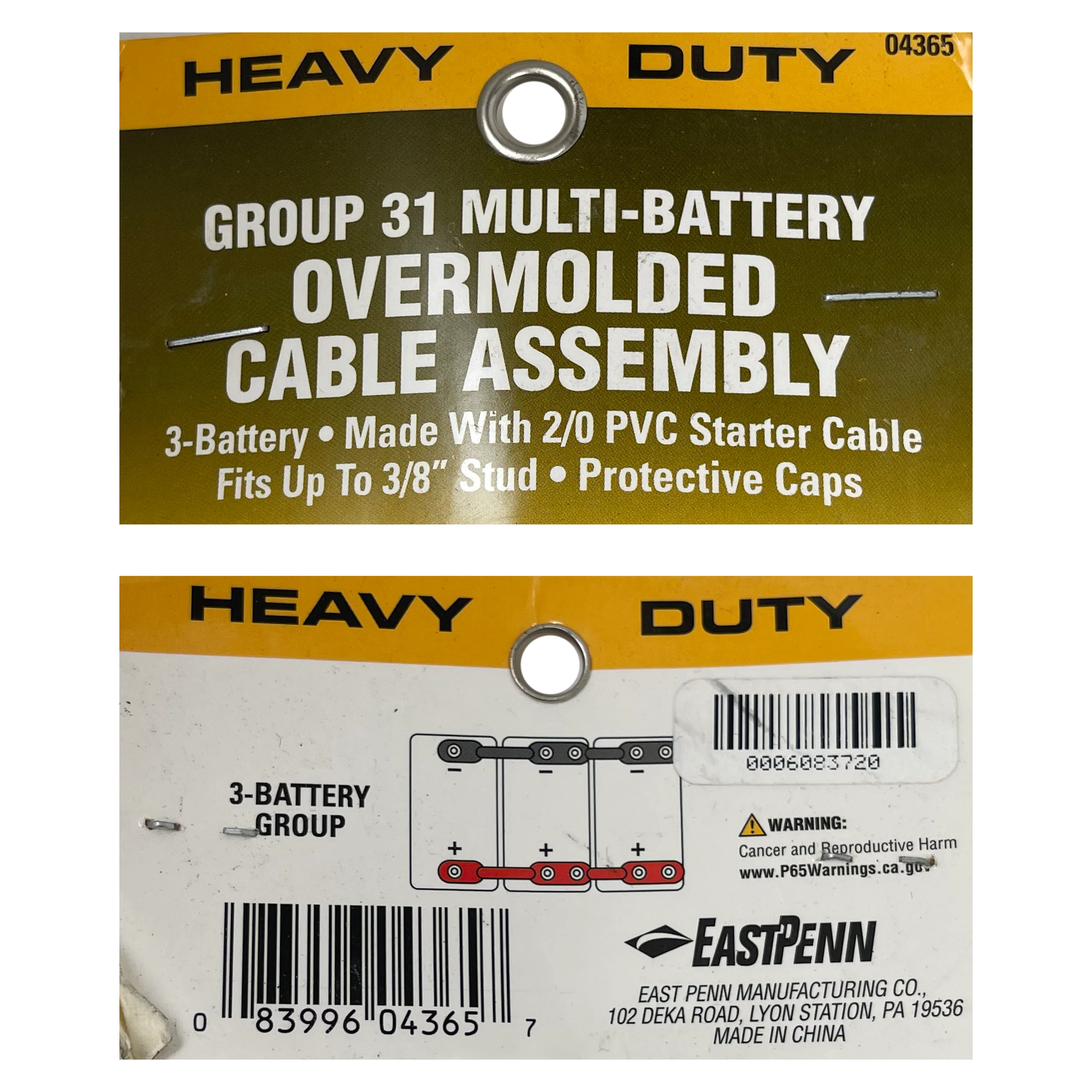 2/0 AWG Red Overmolded Battery Cable - 14" - Fits 3 Group 31 Batteries - Image 6