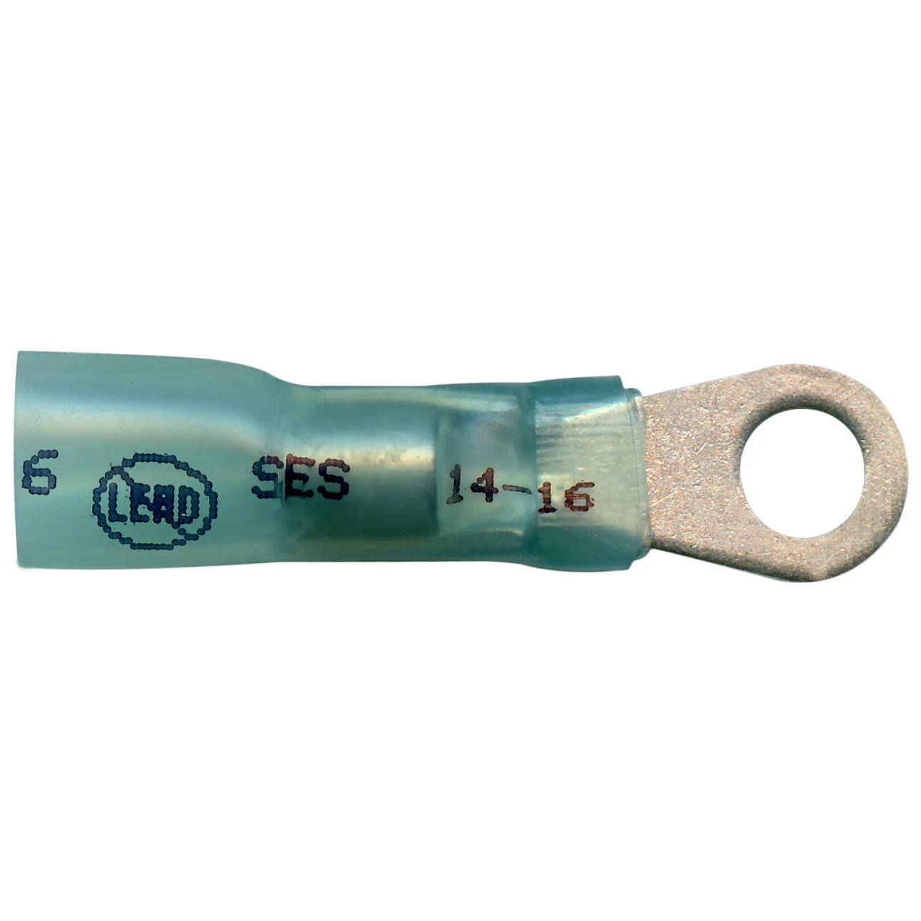 Elektralink Heat Shrink & Solder Blue Ring Terminal 16-14 Gauge #10 Stud - 10 to 500 Pack