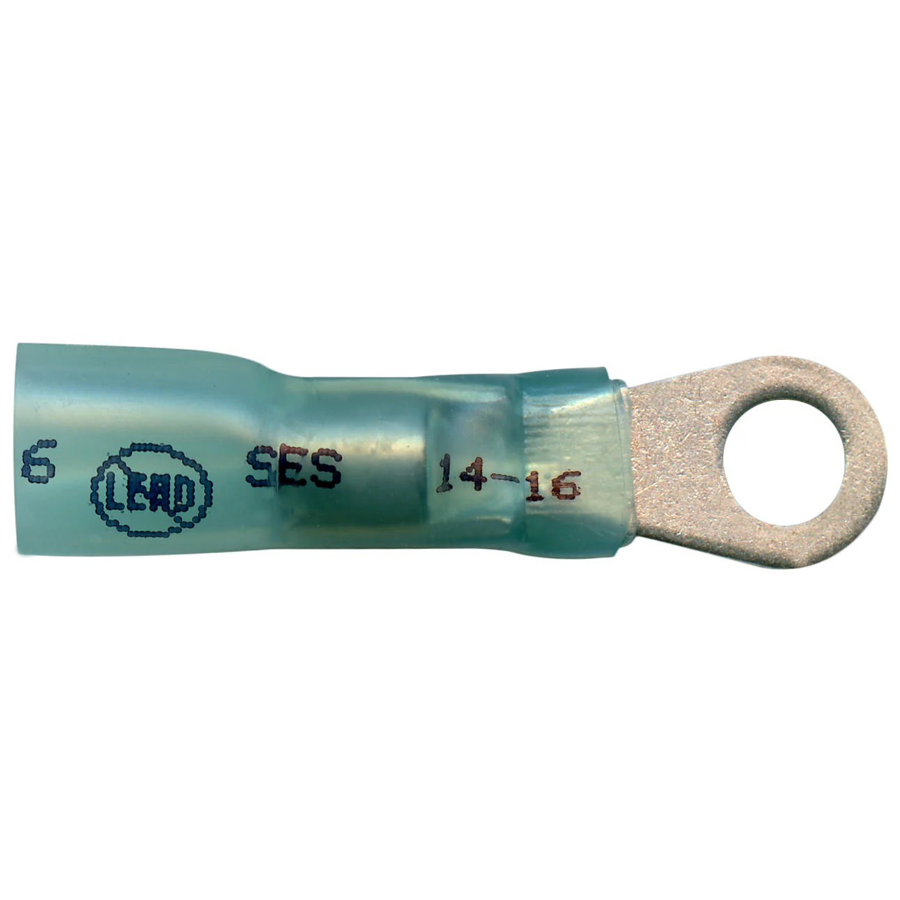 Elektralink Heat Shrink & Solder Blue Ring Terminal 16-14 Gauge #10 Stud - 10 to 500 Pack - Image 3