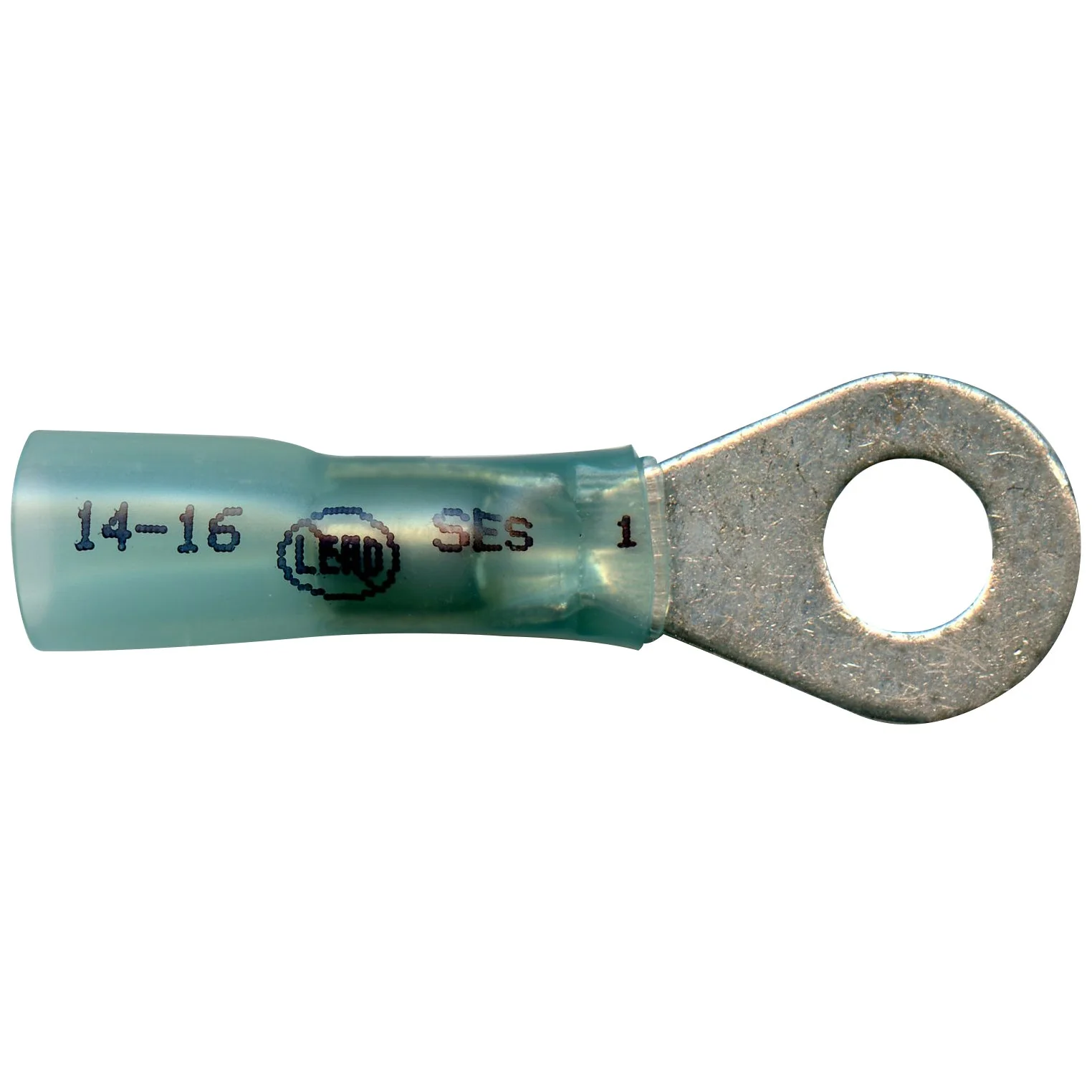 Elektralink Heat Shrink & Solder Blue Ring Terminal 16-14 Gauge 1/4" Stud - 10 to 500 Pack - Image 2