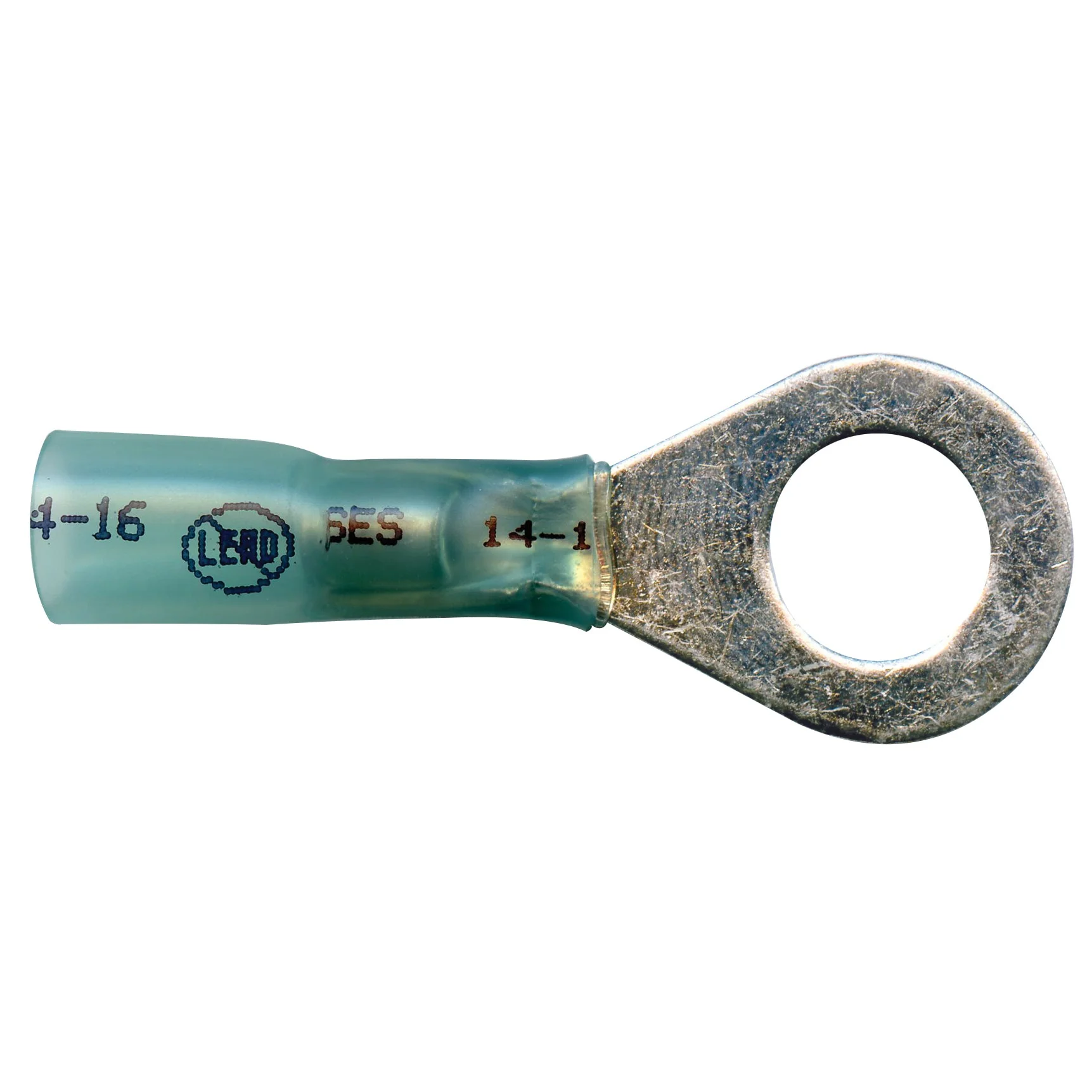 Elektralink Heat Shrink & Solder Blue Ring Terminal 16-14 Gauge 3/8" Stud - 10 to 500 Pack - Image 2