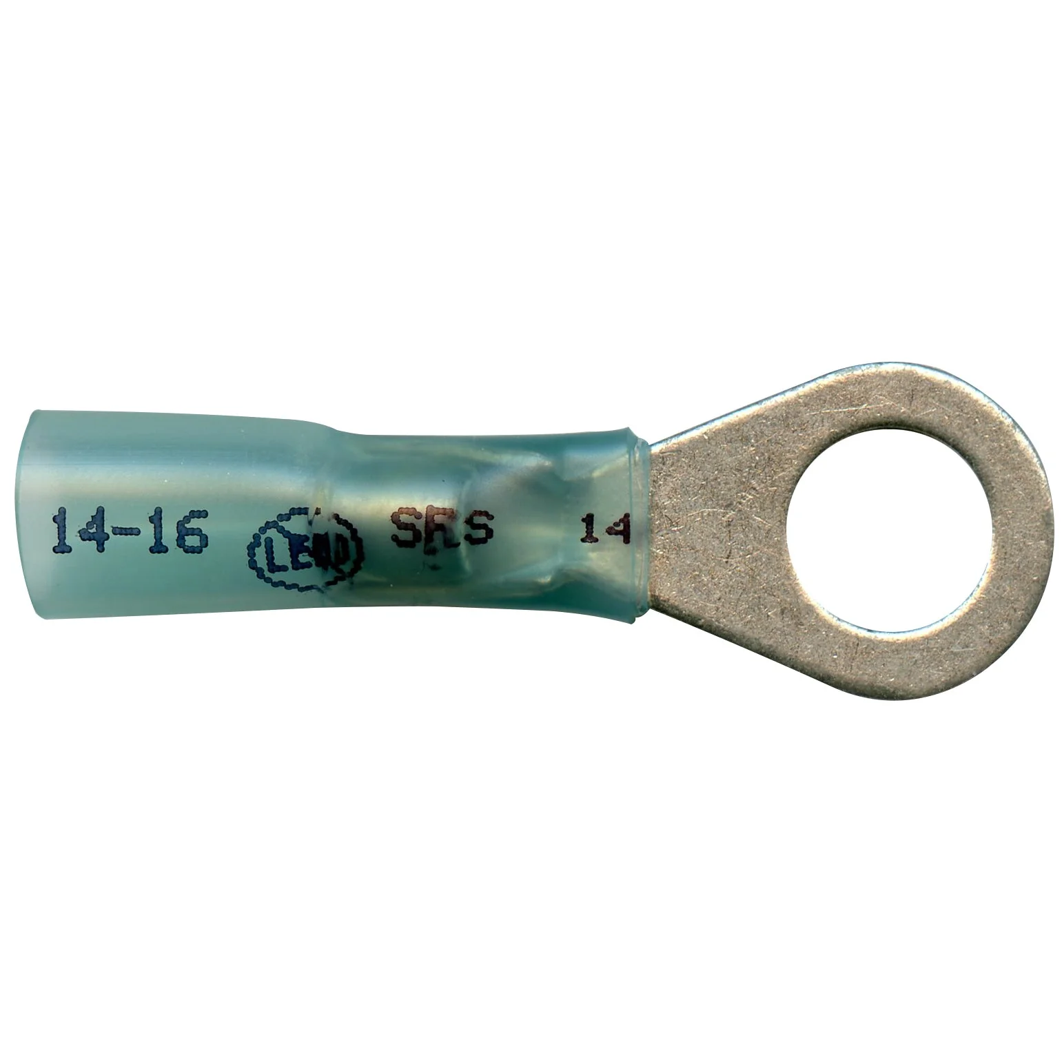 Elektralink Heat Shrink & Solder Blue Ring Terminal 16-14 Gauge 5/16" Stud - 10 to 500 Pack - Image 2
