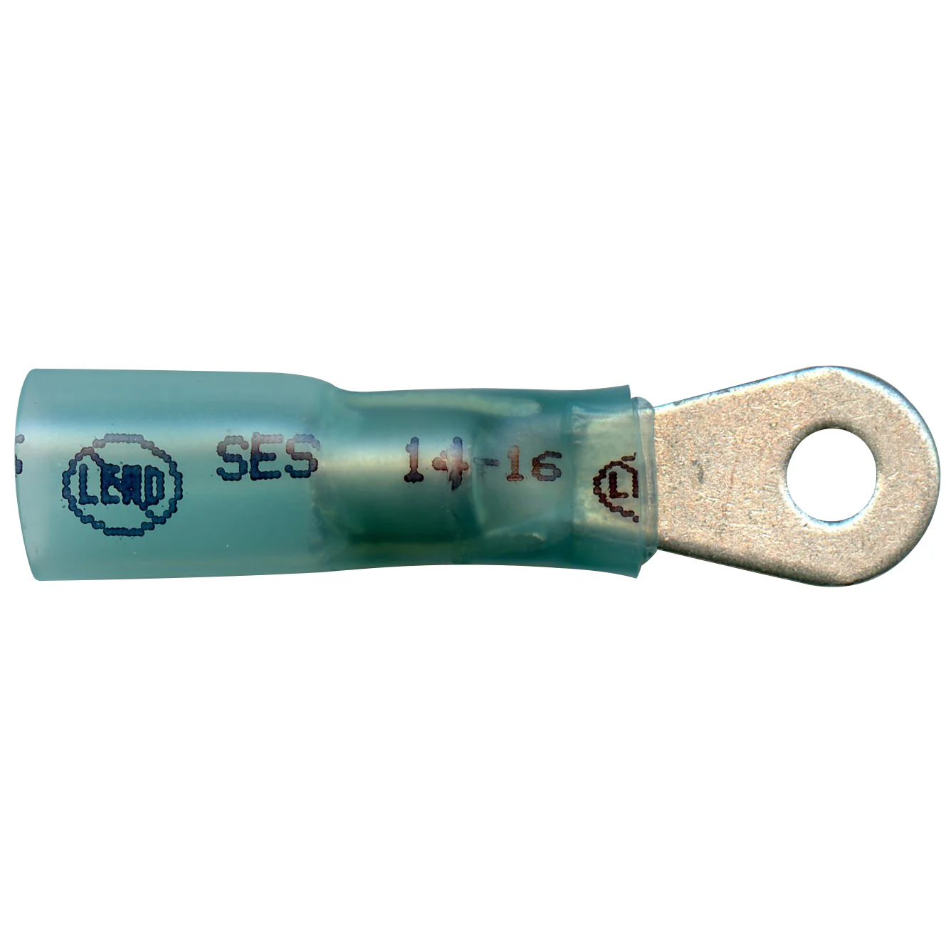 Elektralink Heat Shrink & Solder Blue Ring Terminal 16-14 Gauge #6 Stud - 10 to 500 Pack