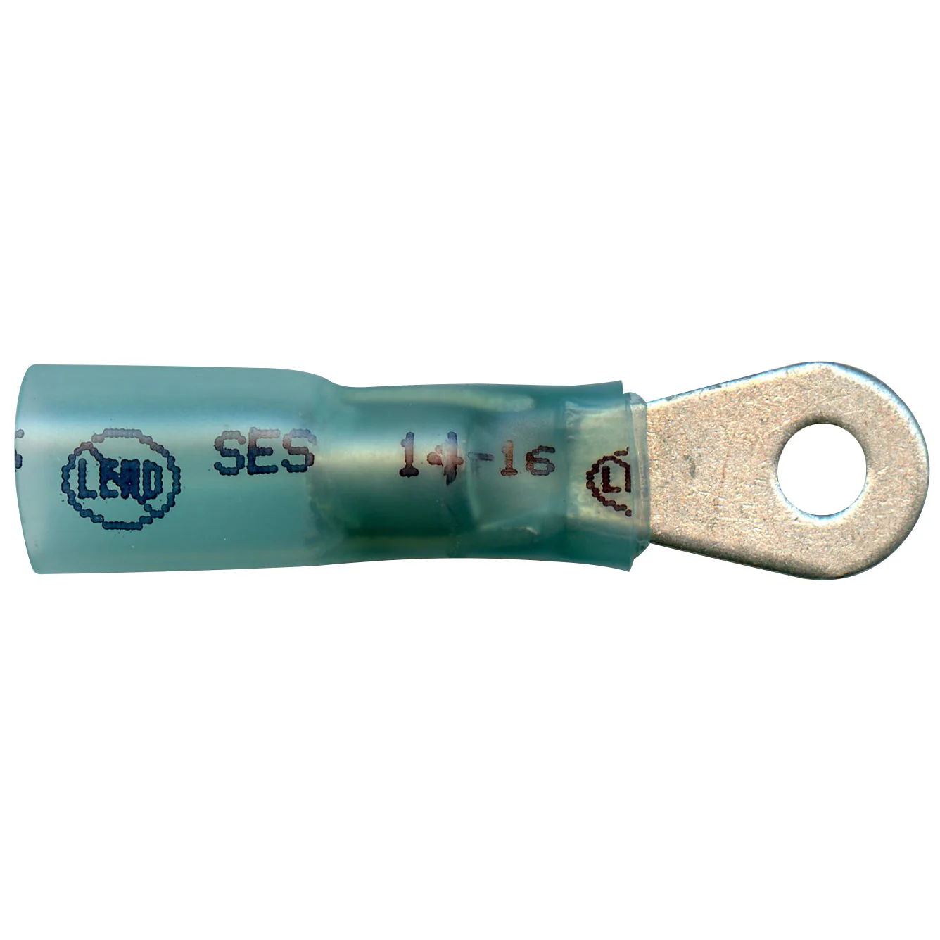 Elektralink Heat Shrink & Solder Blue Ring Terminal 16-14 Gauge #6 Stud - 10 to 500 Pack - Image 3