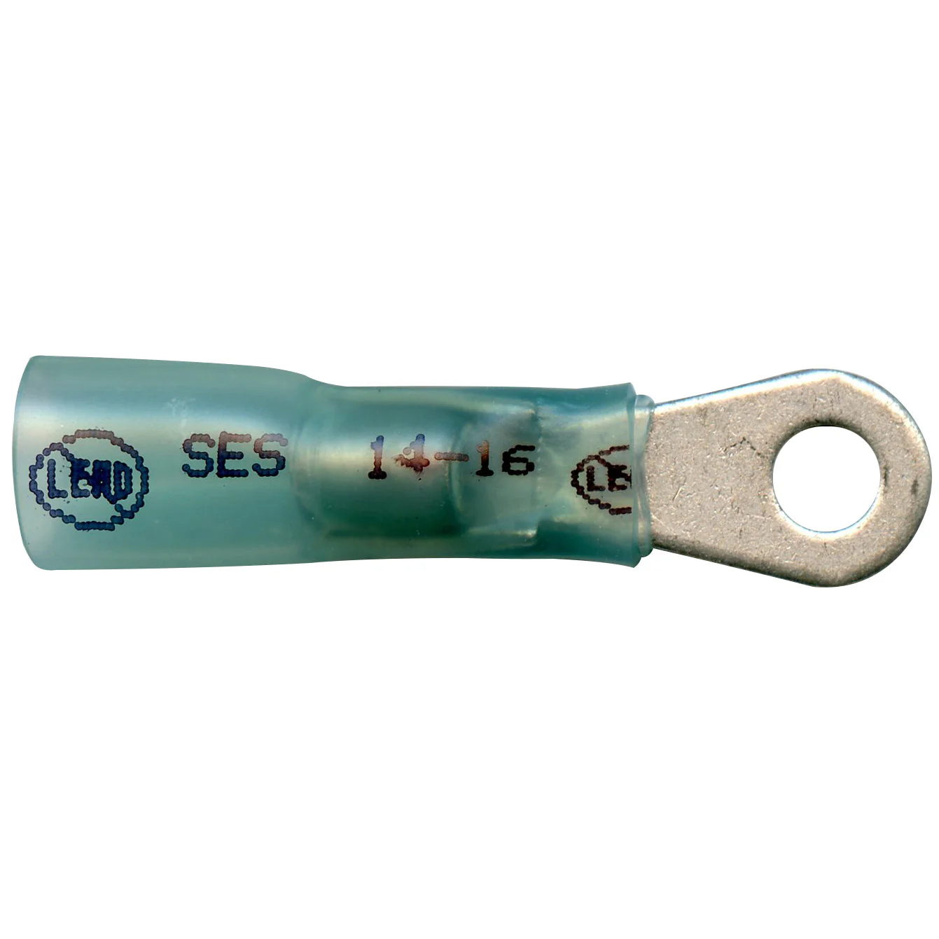 Elektralink Heat Shrink & Solder Blue Ring Terminal 16-14 Gauge #8 Stud - 10 to 500 Pack - Image 3