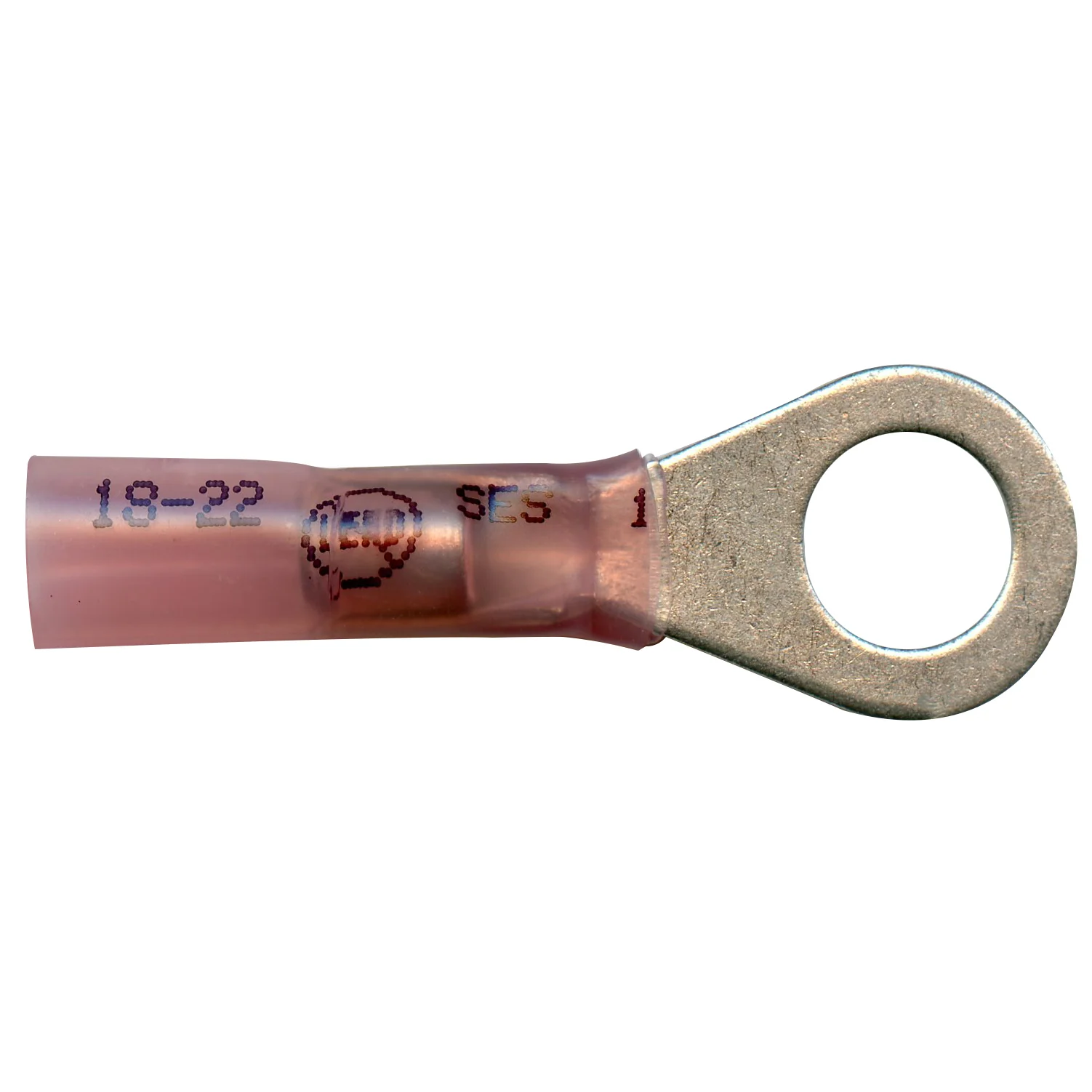 Elektralink Heat Shrink & Solder Red Ring Terminal 22-18 Gauge 5/16" Stud - 10 to 500 Pack