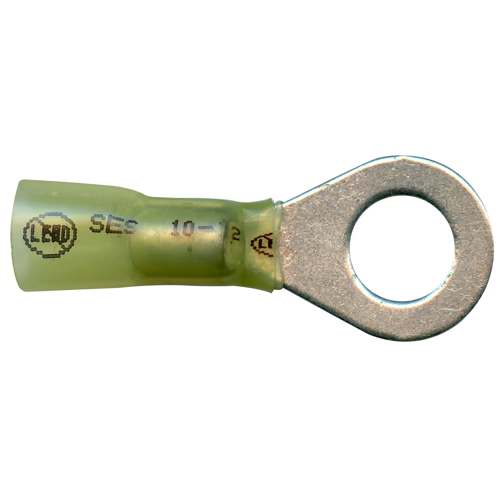 Elektralink Heat Shrink & Solder Yellow Ring Terminal 12-10 Gauge 3/8" Stud - 10 to 500 Pack - Image 3
