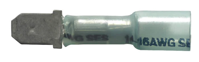 14-16 AWG Blue Quick Connect Terminals - .250 Male Slip-On - 10 to 500 Pack