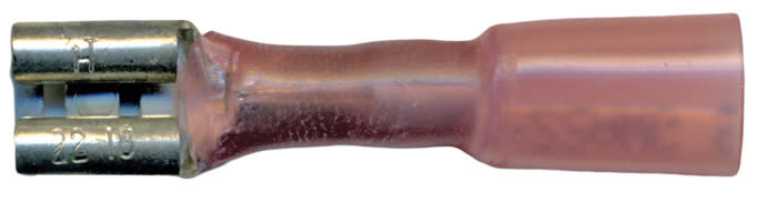 Multilink Heat Shrink Crimp & Solder Female Quick Disconnect Terminal 22-18 AWG .250" Tab - 10 to 500 Pack - Image 3