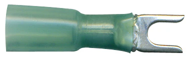 Heat Shrink & Crimp Blue Spade Terminal 16-14 Gauge #6 Stud - 10 to 500 Pack - Image 2