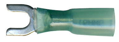 Heat Shrink & Crimp Blue Spade Terminal 16-14 Gauge #8 Stud - 10 to 500 Pack - Image 2