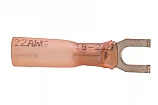 Heat Shrink & Crimp Red Spade Terminal 22-18 Gauge #6 Stud - 10 to 500 Pack - Image 2
