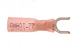 Heat Shrink & Crimp Red Spade Terminal 22-18 Gauge #8 Stud - 10 to 500 Pack - Image 2