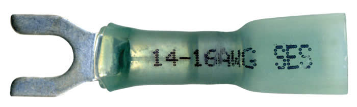 Multilink Heat Shrink Crimp & Solder Spade Terminal 16-14 AWG #8 Stud - 10 to 500 Pack - Image 2