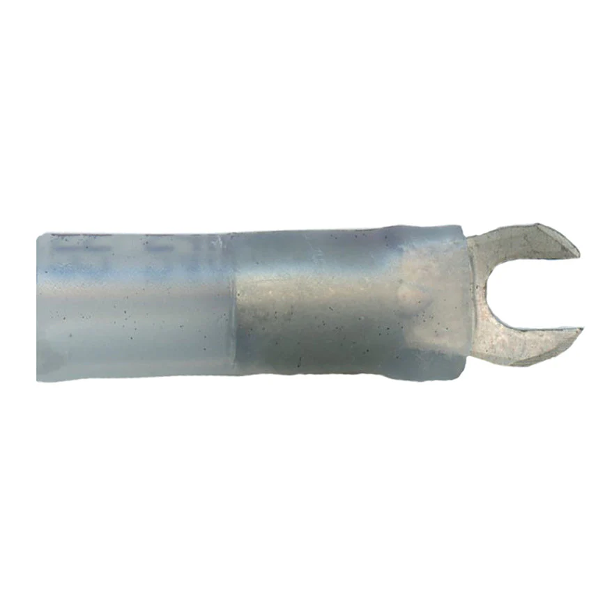 Elektralink Heat Shrink & Solder White Spade Terminal 26-24 Gauge #4 Stud - 10 to 500 Pack - Image 3