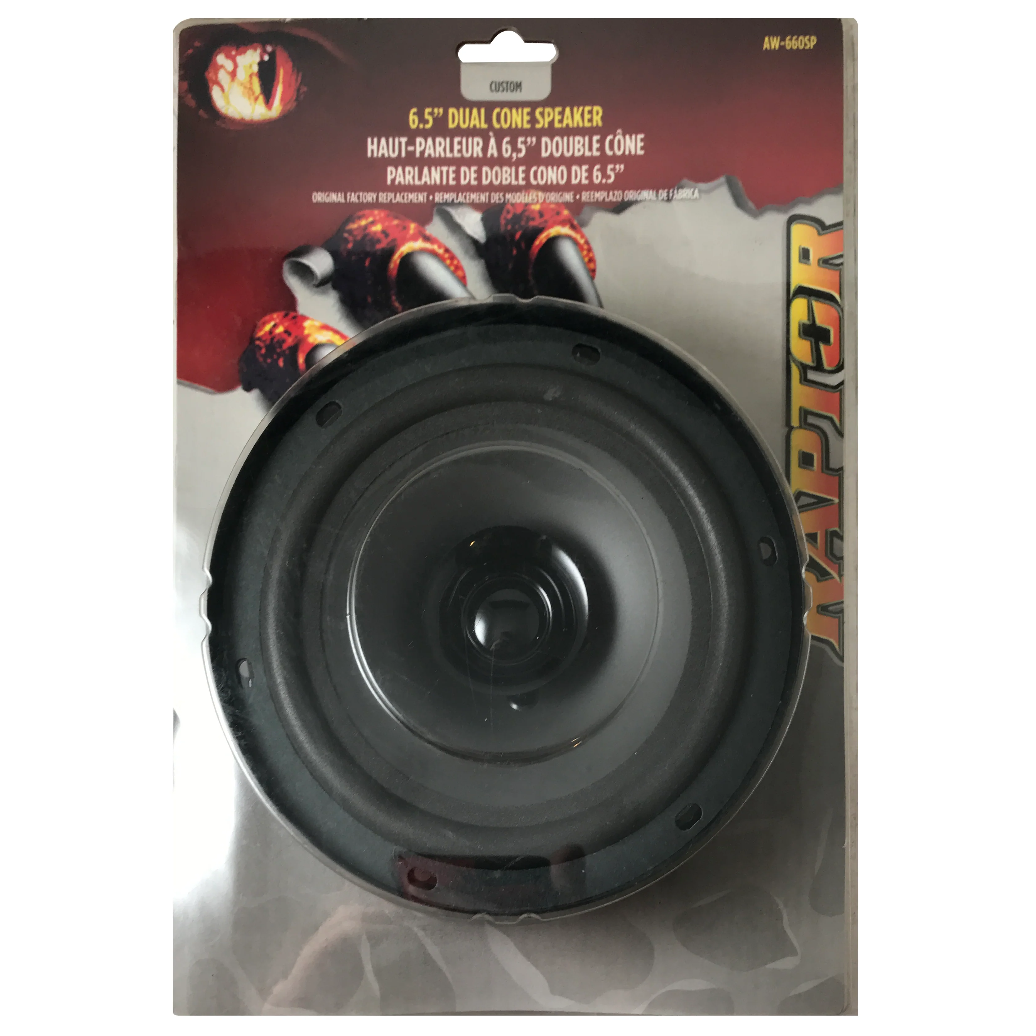 Raptor 6.5" OEM Replacement Dual Cone Speaker 2-Way 75 Watts 4 OHMS Car Audio - Image 6