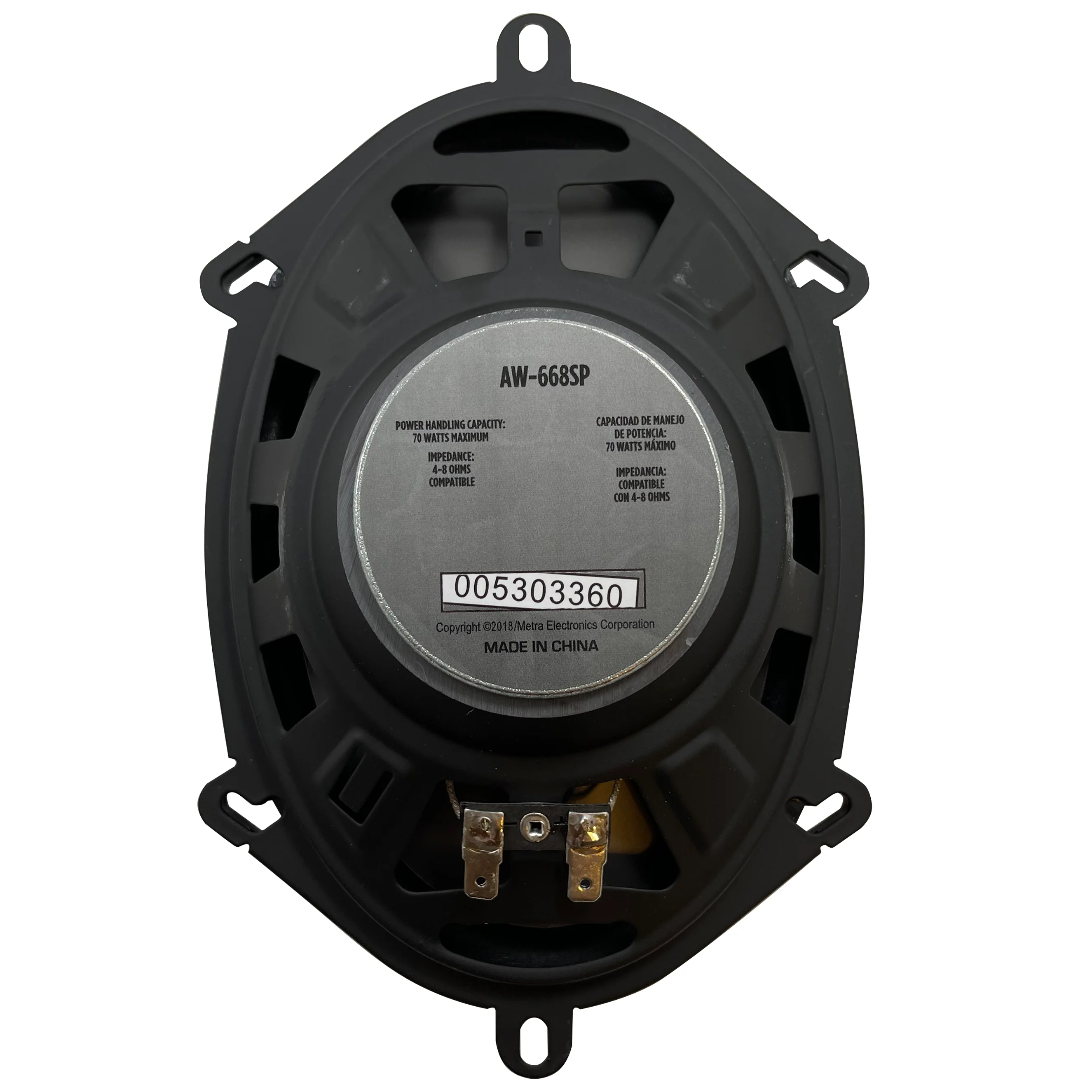 Raptor 6" x 8" OEM Dual Cone Speaker w/ 5" x 7" Inch Adapter 2-Way 75 Watts 4 OHMS Car Audio - Image 4