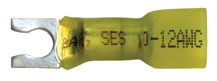 Multilink Heat Shrink Crimp & Solder Spring Spade Terminal 12-10 AWG #10 Stud - 10 to 500 Pack - Image 2