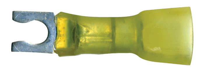 Multilink Yellow Spring Spade 10-12 AWG #8 Stud - 10 to 500 Pack - Image 3