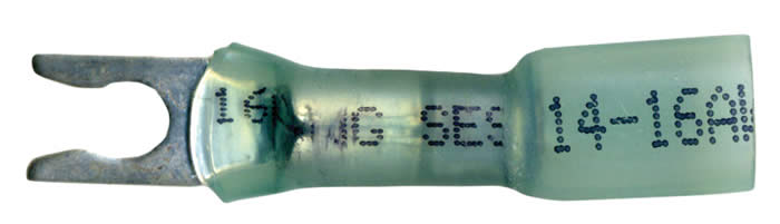 Multilink Blue Spring Spade Terminals 14-16 AWG #6 Stud - 10 to 500 Pack