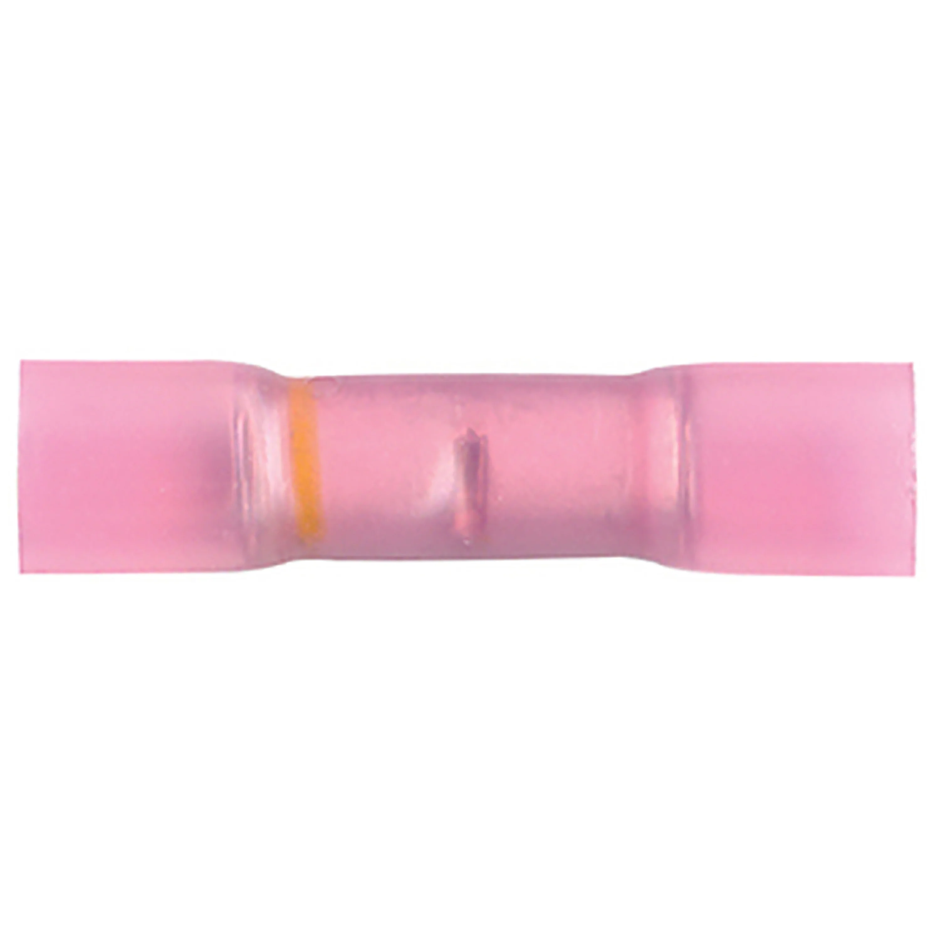 12-10 to 8 AWG Pink Step Down Butt Connector - Heat Shrink & Crimp - 10 to 500 Pack