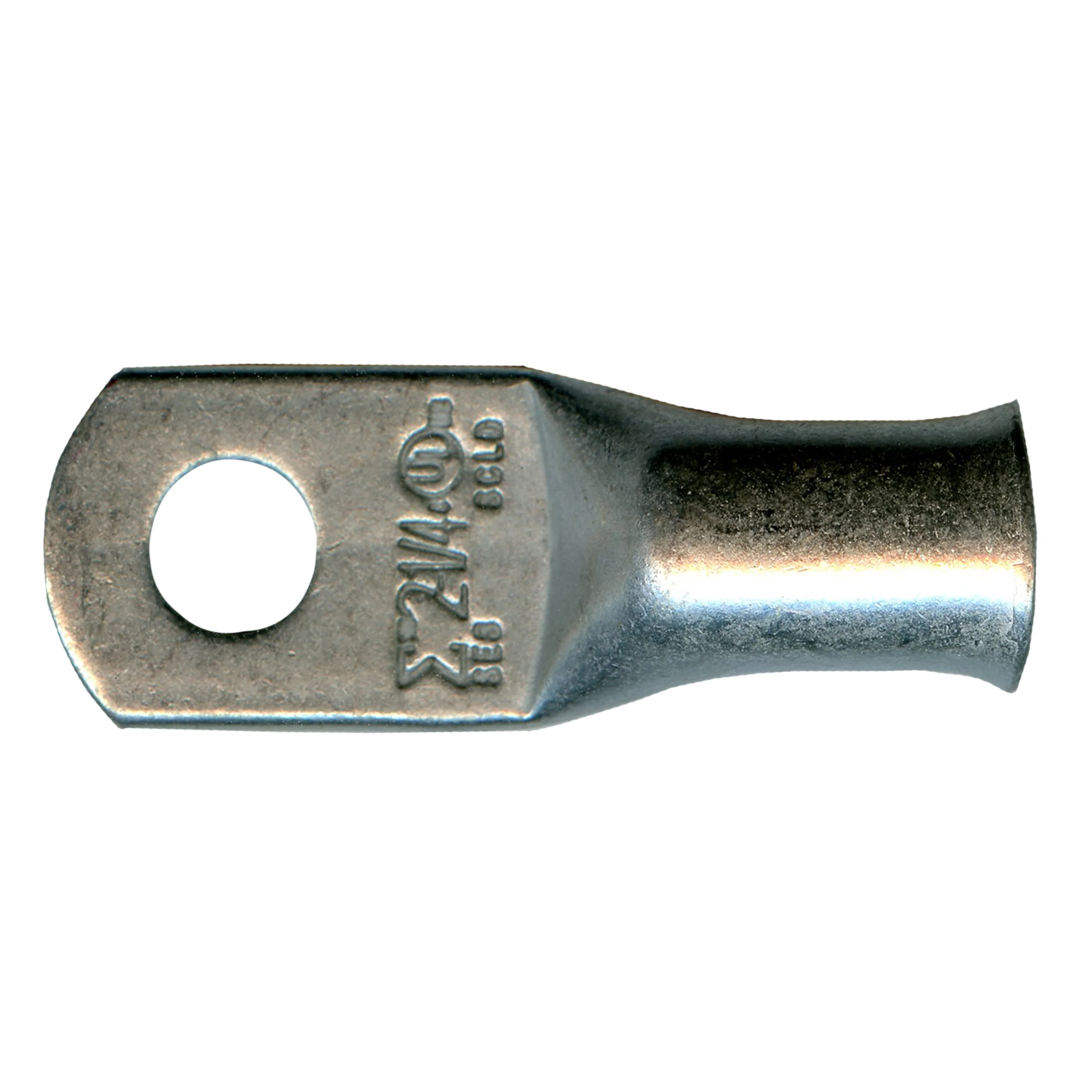Standard Tinned Copper Lug 2 AWG 1/4" Ring Size - 10 or 100 Pack