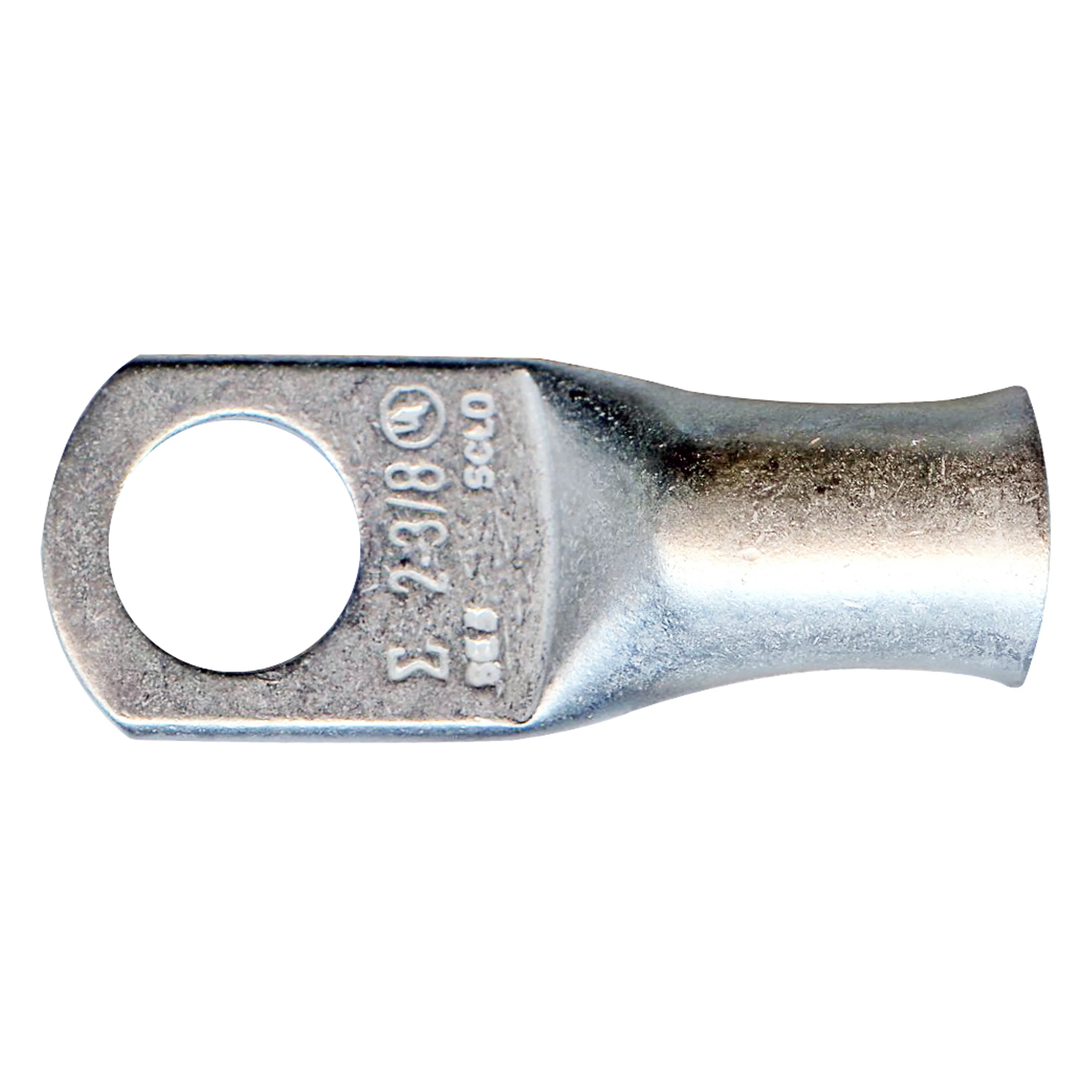 Standard Tinned Copper Lug 2 AWG 3/8" Ring Size - 10 or 100 Pack