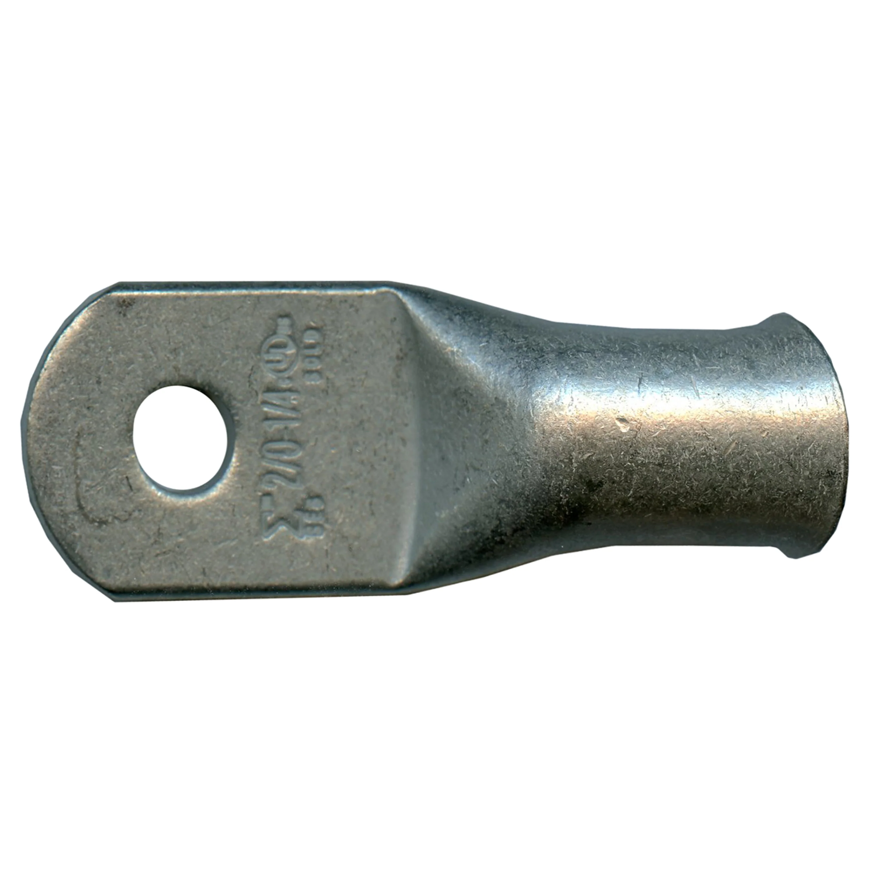 Standard Tinned Copper Lug 2/0 AWG 1/4" Ring Size - 10 or 100 Pack