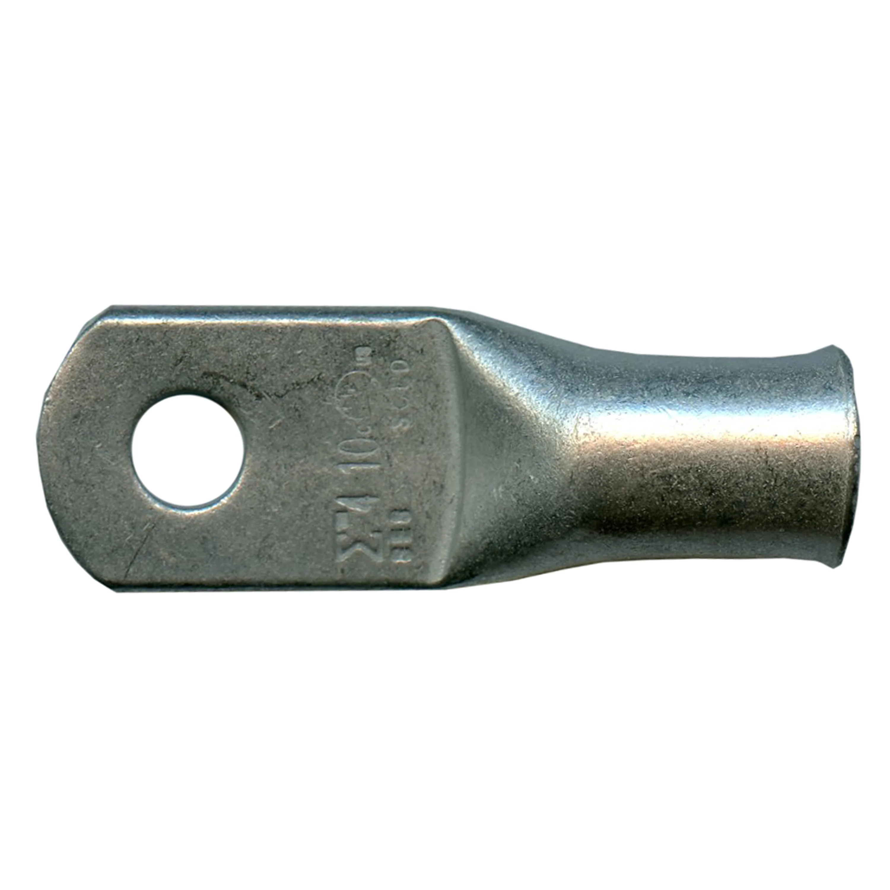 Standard Tinned Copper Lug 4 AWG #10 Ring Size - 10 or 100 Pack