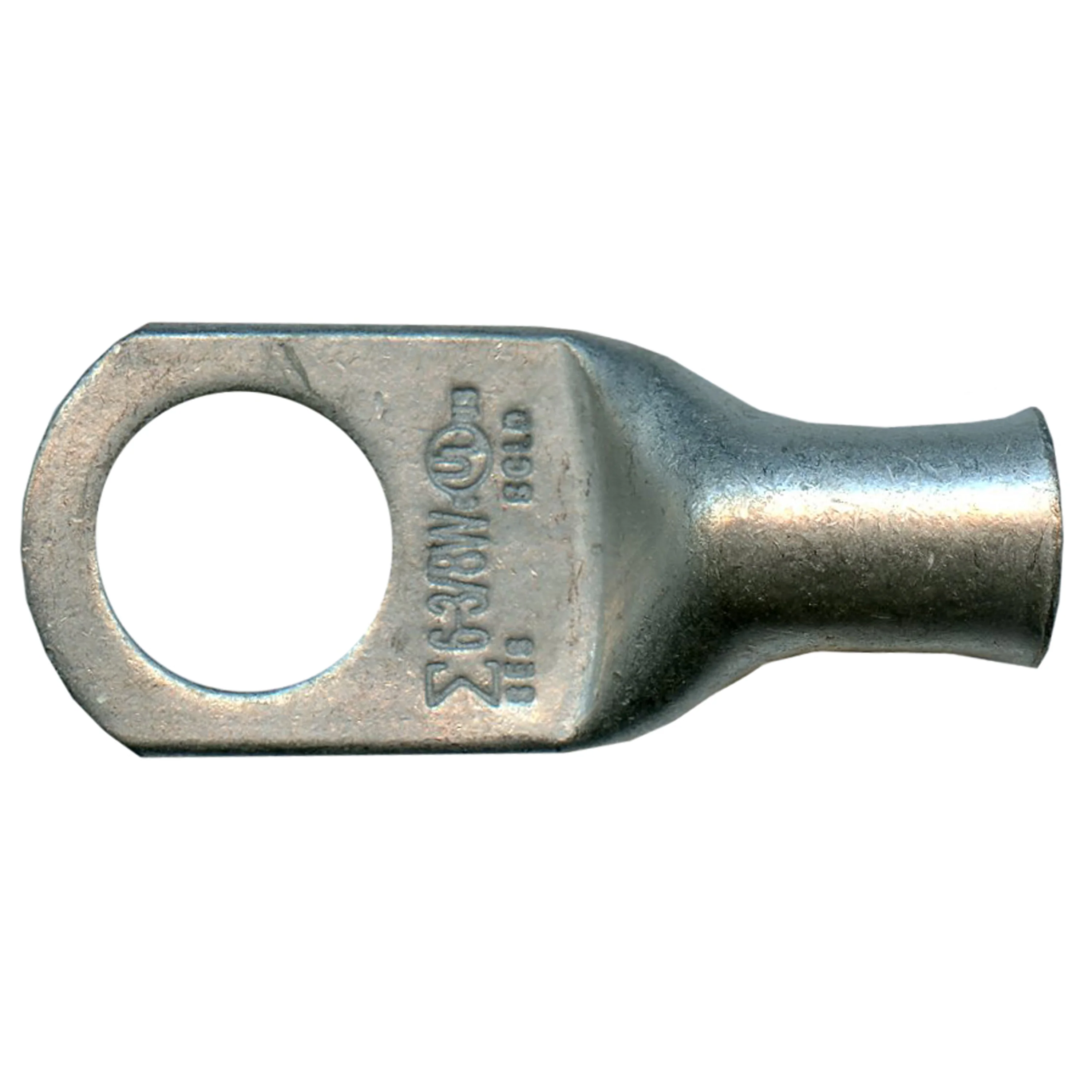 Standard Tinned Copper Lug 6 AWG 3/8" Ring Size - 10 or 100 Pack