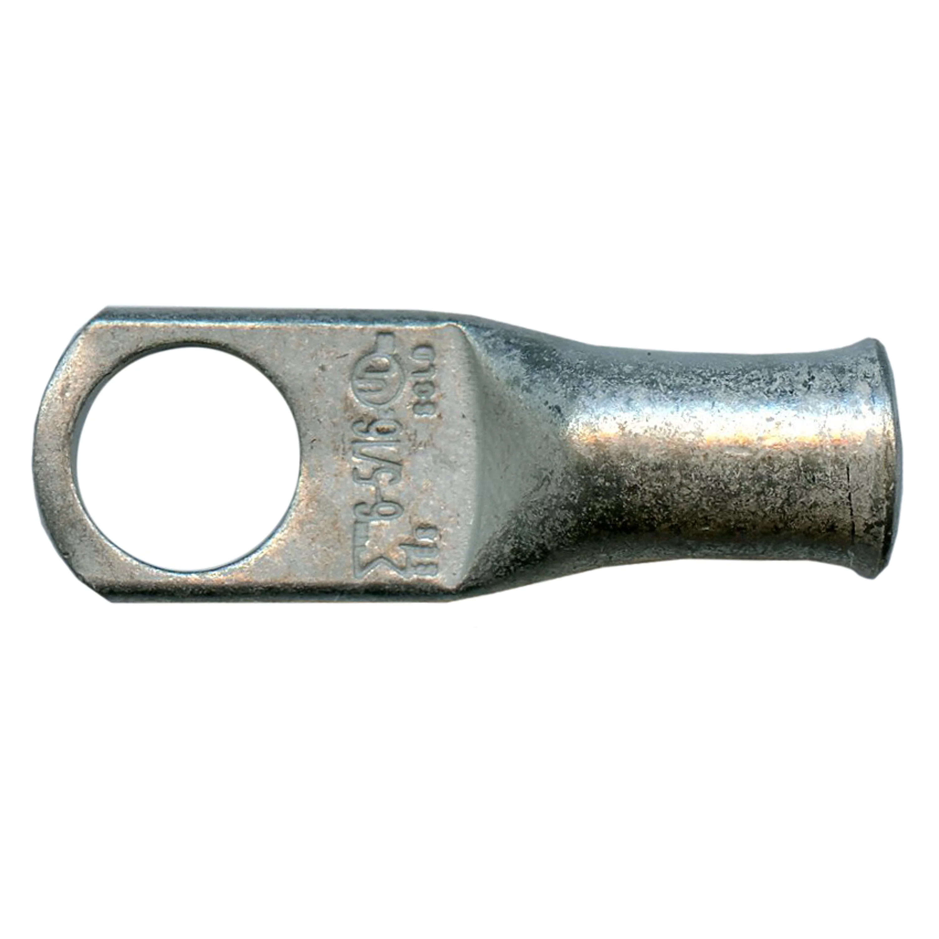 Standard Tinned Copper Lug 6 AWG 5/16" Ring Size - 10 or 100 Pack