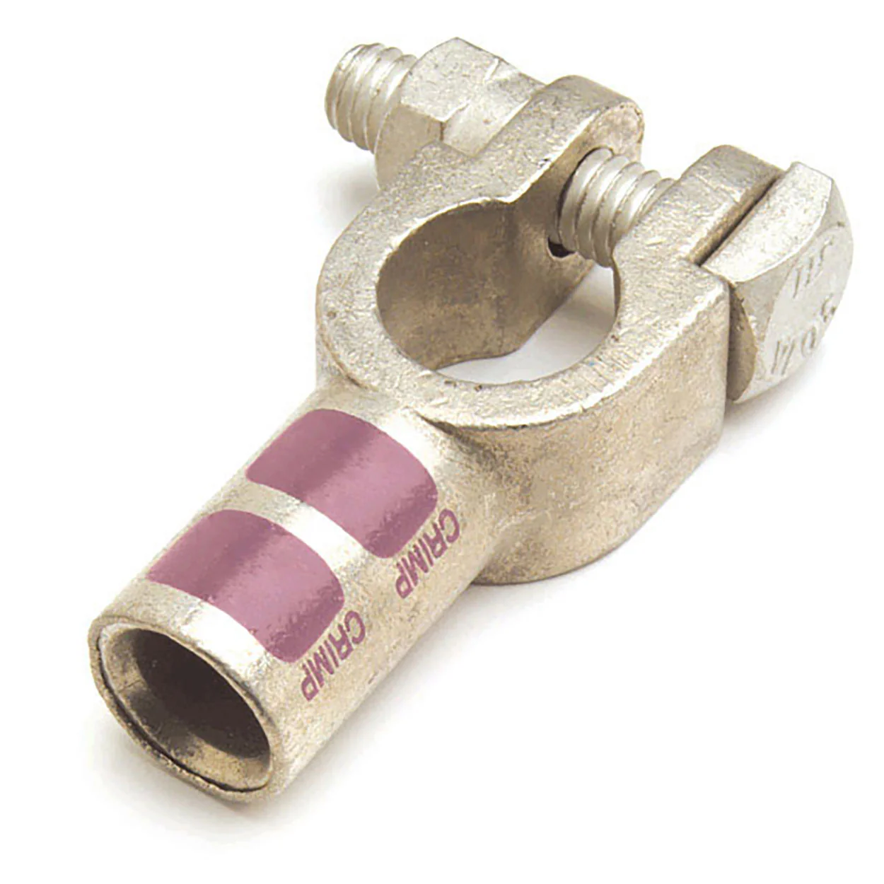2-1 AWG Battery Terminal - Straight Barrel Top Post Cable End (Negative) - 1 or 5 Pack - Made in USA