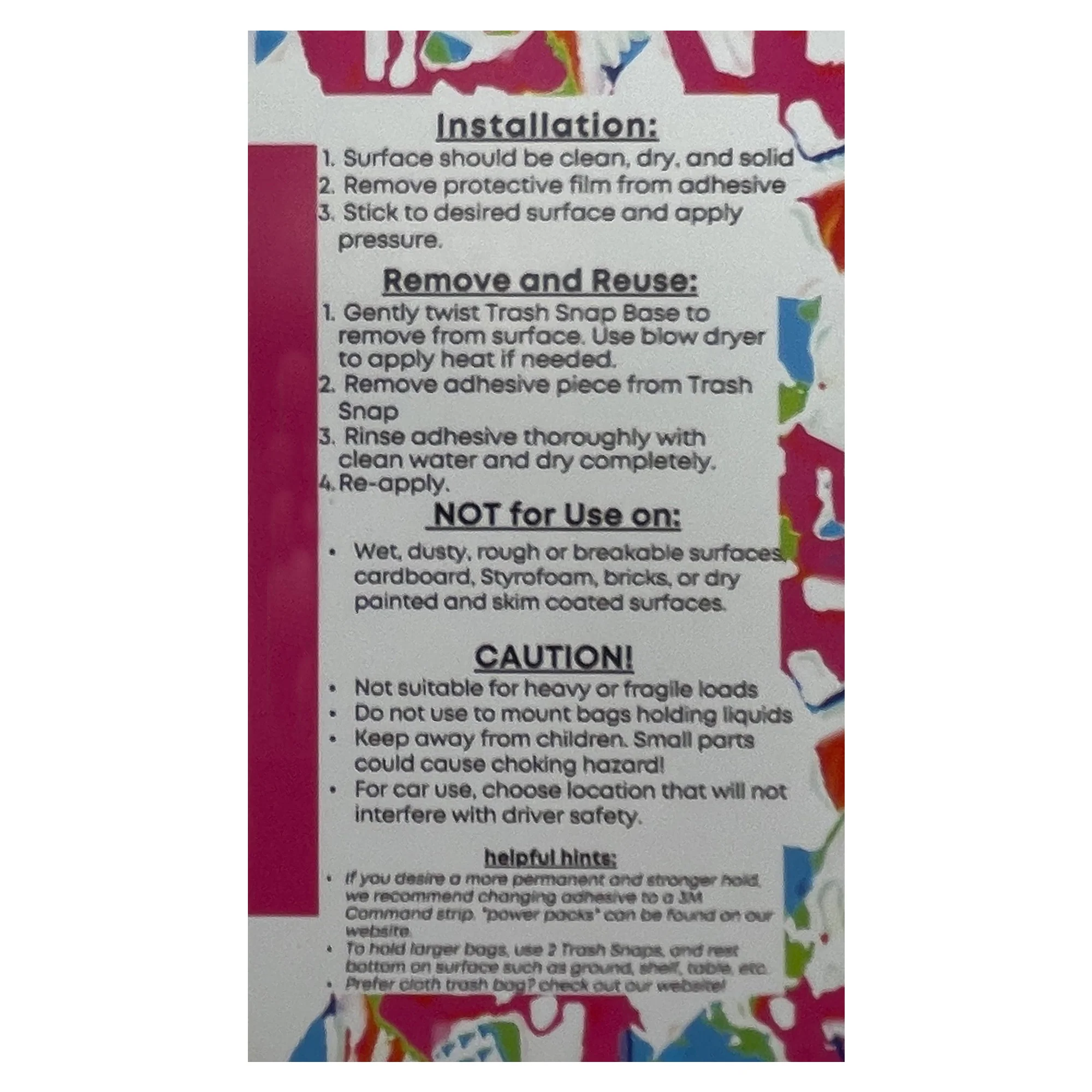 Trash Here Logo - Trash Snap Bag Holding Clip - Includes 2 Holders & 4 Bags - Image 5