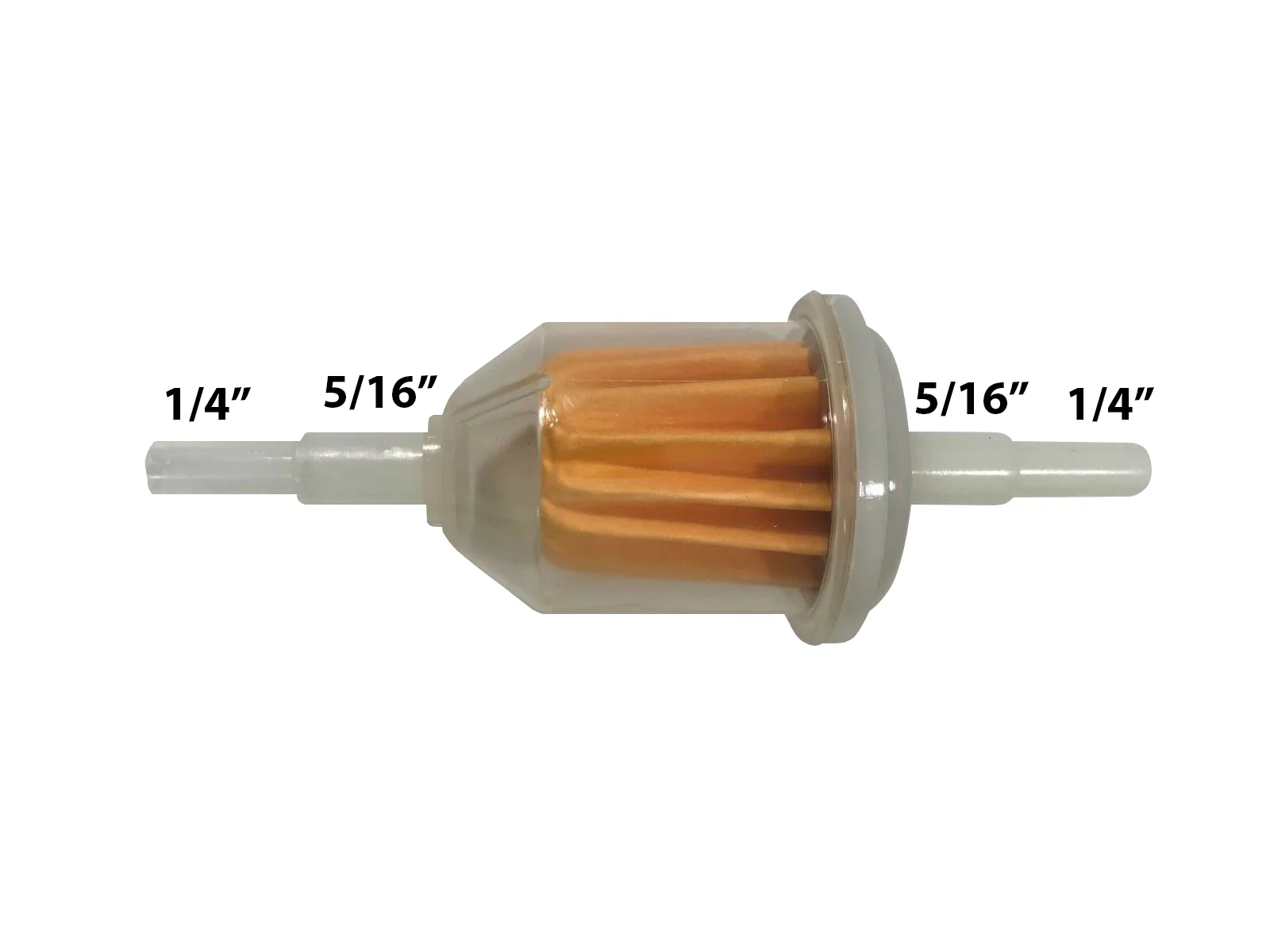 Universal 1/4" - 5/16" Two-Step In-Line Fuel Filter - Nylon Construction - 1 to 50 Pack - Image 2