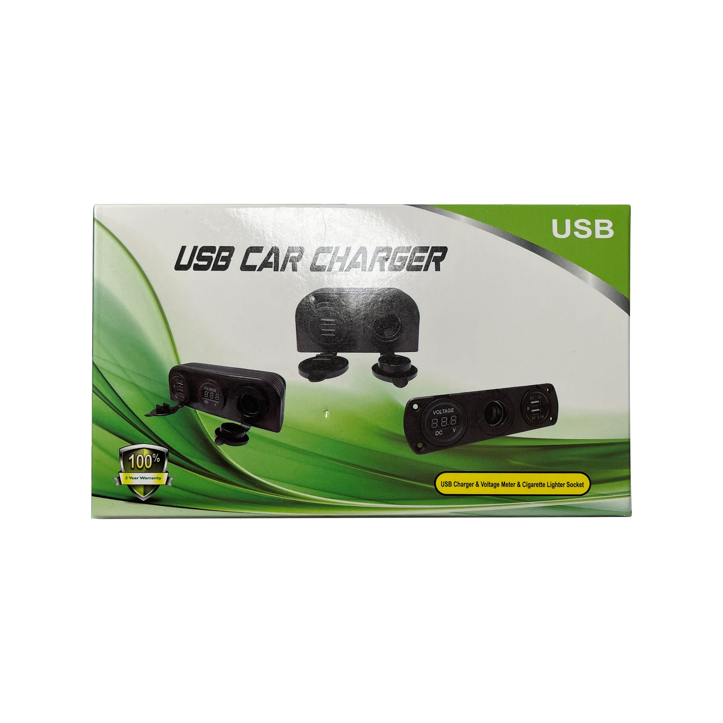 USB Car Charger Voltage Meter & Cigarette Lighter Control Panel - 6" x 1-3/4 x 2 - Image 7