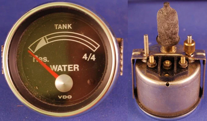 VDO Marine #3053 Electric Water Tank Level Gauge 2-3/8" Diameter 24V