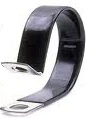 Black Vinyl Insulated Steel Clamp 5/8" Inside Diameter - 10 or 100 Pack