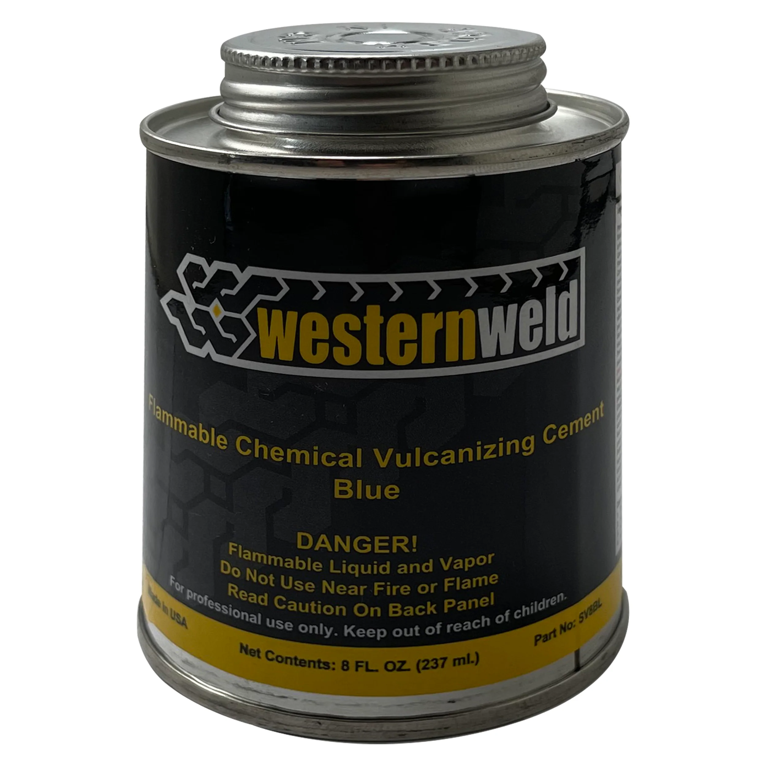 Western Weld Blue All Purpose Vulcanizing Cement Brush Top Can 8 oz - 1 or 2 Pack - Image 3