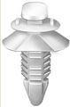 White Nylon Door Trim Panel Retainer Bottom Head Diameter 9/16"-11/16",Top Head Diameter 9/32"-1/2" - 25 or 100 Pack
