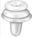 White Nylon Door Trim Panel Retainer Bottom Head Diameter 18mm, Top Head Diameter 13mm, Stem Diameter 9.5mm - Compatible with Toyota # 67771-01010 - 25 or 100 Pack