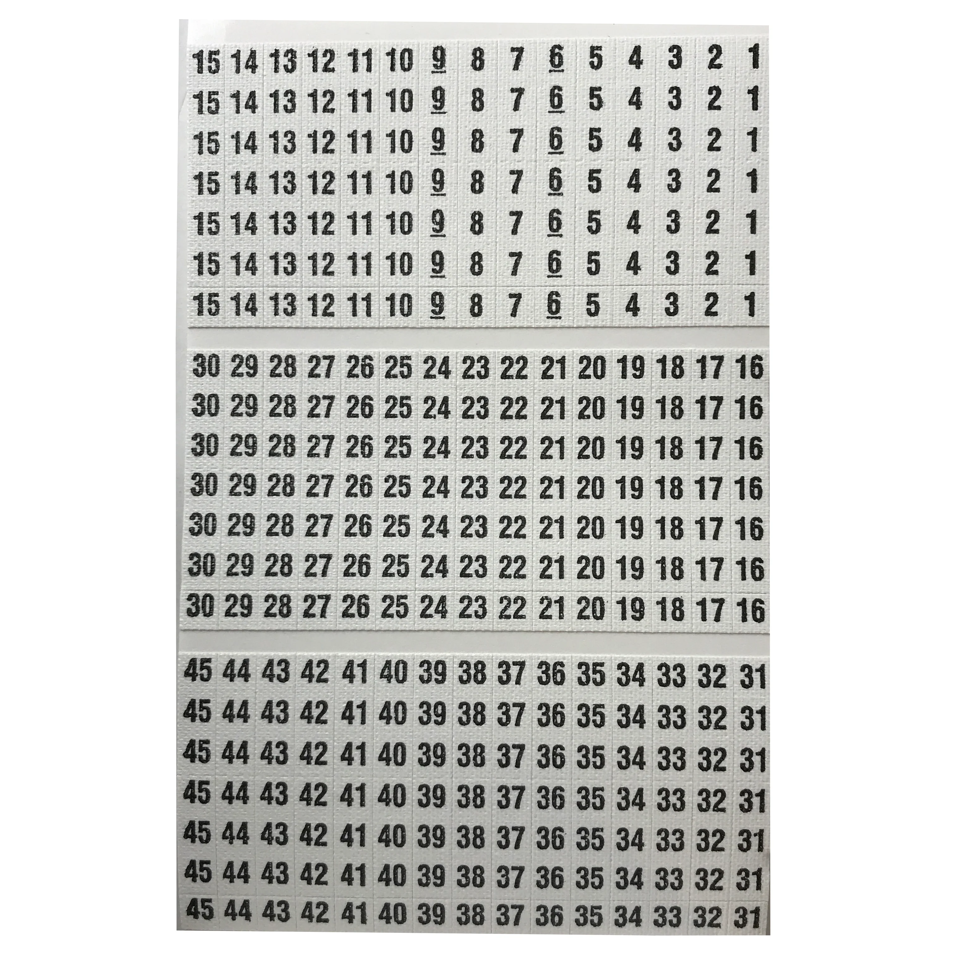 450-Piece Wire Marker Book - Vinyl Cloth Adhesive Labels, 0-45 Numbering - Image 7